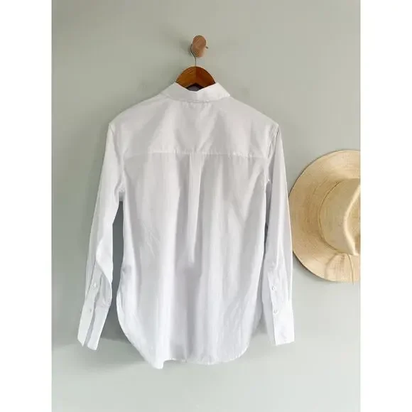 Madewell | NWT | Relaxed Button-Up Shirt in Eyelet White | Sz XXS - Picture 10 of 10